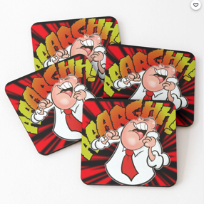AAAAARGHH!! desgn by Jim Barker Cartoon Illustration. Available on Redbubble